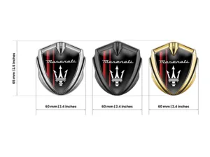 Maserati Badge Autoadesivo Disegno Sportivo Tocco Premium